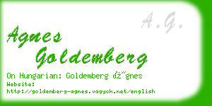 agnes goldemberg business card